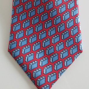 HERMES Paris 5353 TA Silk Blue Suitcase Tie